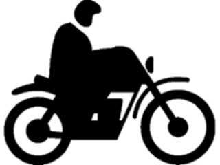 Sticker Custom Preview Image #097354 Outdoor Recreation Silhouettes Motorcycle