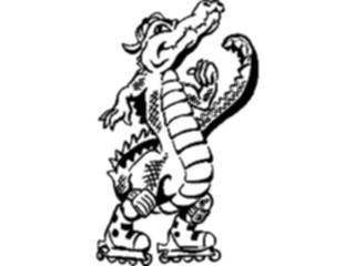 Sticker Custom Preview Image #097499 Outdoor Recreation Skating In Line Skating Alligator