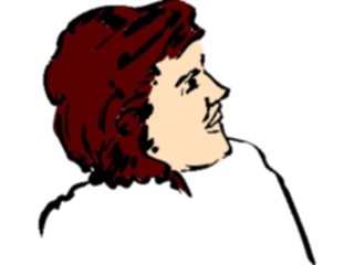 Sticker Custom Preview Image #097764 People Brush Stroke Profile Female5