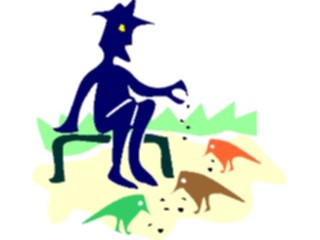 Sticker Custom Preview Image #098132 People Cartoons Bird Feeder