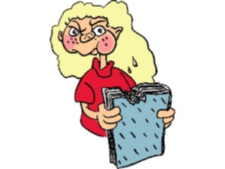 Sticker Custom Preview Image #098155 People Cartoons Book Bitten