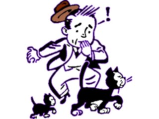 Sticker Custom Preview Image #098917 People Cartoons Man Cats