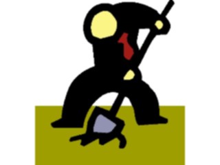 Sticker Custom Preview Image #098928 People Cartoons Man Digging