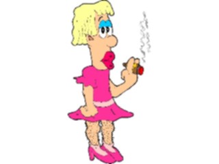 Sticker Custom Preview Image #098933 People Cartoons Man Dressedas Woman