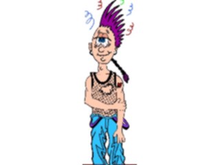 Sticker Custom Preview Image #099549 People Cartoons Punk Rocker4