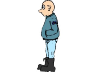Sticker Custom Preview Image #099635 People Cartoons Shaved Head