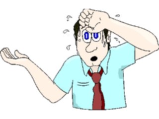 Sticker Custom Preview Image #099743 People Cartoons Sweating Man1