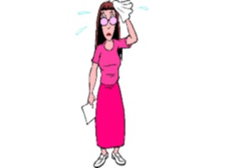 Sticker Custom Preview Image #099749 People Cartoons Sweating Woman4