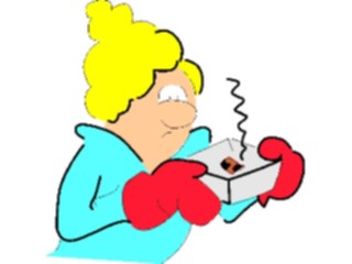 Sticker Custom Preview Image #099865 People Cartoons Woman Baking