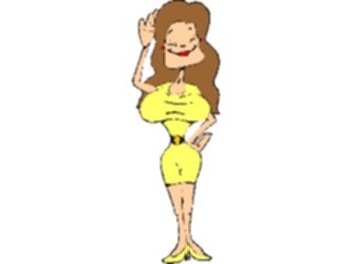 Sticker Custom Preview Image #099874 People Cartoons Woman Curvy