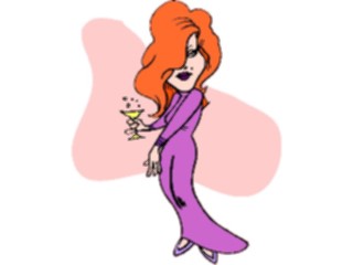 Sticker Custom Preview Image #099880 People Cartoons Woman Drinking2