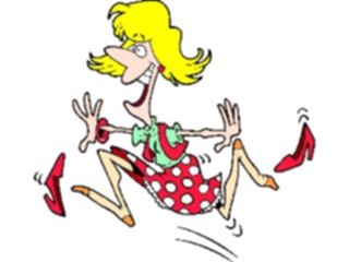 Sticker Custom Preview Image #099884 People Cartoons Woman Excited