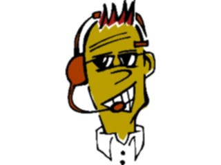 Sticker Custom Preview Image #100272 People Faces Cartoons Headset Guy