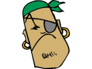 Sticker Custom Preview Image #100371 People Faces Cartoons Pirate
