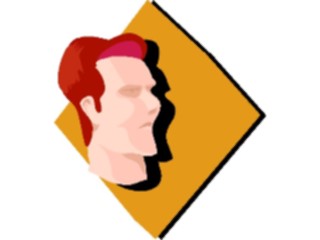 Sticker Custom Preview Image #100379 People Faces Cartoons Profileof Man01
