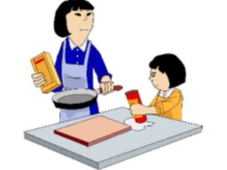 Sticker Custom Preview Image #101080 People General Child Cooking With Mom2