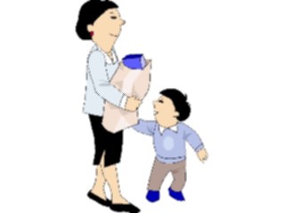Sticker Custom Preview Image #101087 People General Child Shoppingwith Mom2
