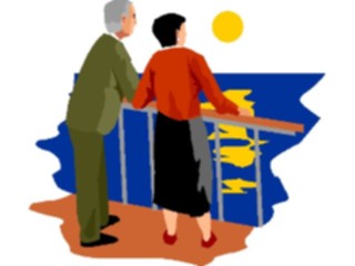 Sticker Custom Preview Image #101126 People General Couple Lookingat Sunset