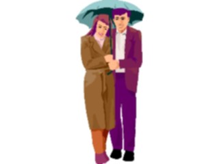 Sticker Custom Preview Image #101137 People General Couple Under Umbrella
