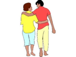 Sticker Custom Preview Image #101139 People General Couple Walking01