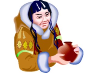 Sticker Custom Preview Image #101168 People General Eskimowith Jug