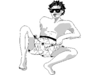 Sticker Custom Preview Image #101323 People General Manin Swim Trunks2