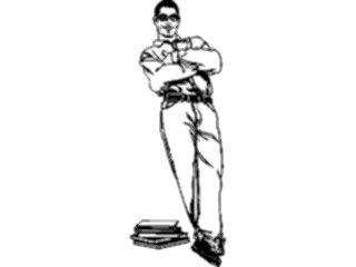 Sticker Custom Preview Image #101333 People General Man Leaning2