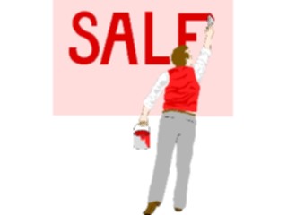 Sticker Custom Preview Image #101345 People General Man Painting Sale Sign