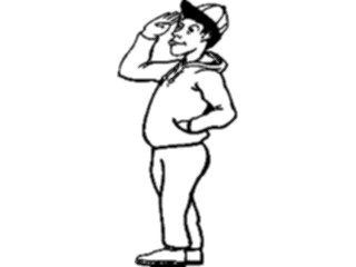 Sticker Custom Preview Image #101356 People General Man Saluting