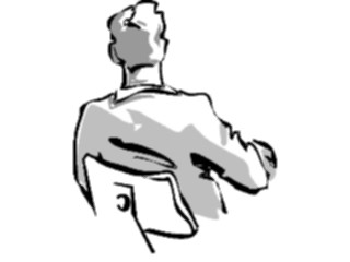 Sticker Custom Preview Image #101363 People General Man Sitting Back View