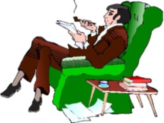 Sticker Custom Preview Image #101365 People General Man Smoking Pipe2