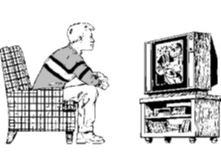 Sticker Custom Preview Image #101390 People General Man Watching T V
