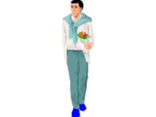 Sticker Custom Preview Image #101414 People General Manwith Flowers2
