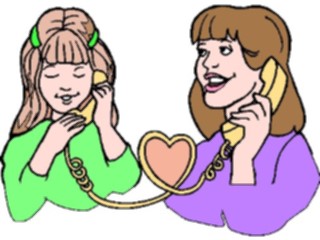 Sticker Custom Preview Image #101461 People General Mom Daughter Call1