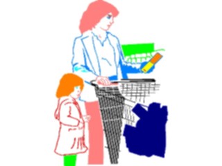 Sticker Custom Preview Image #101472 People General Mother Child Shopping1