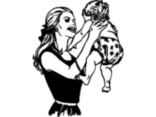 Sticker Custom Preview Image #101479 People General Mother Holding Baby2