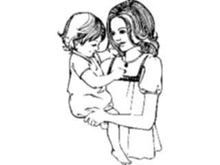 Sticker Custom Preview Image #101487 People General Mother Holding Child1