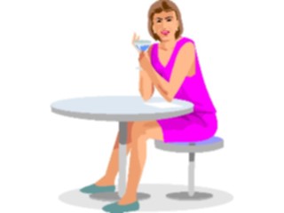 Sticker Custom Preview Image #101562 People General Womanat Cafe1