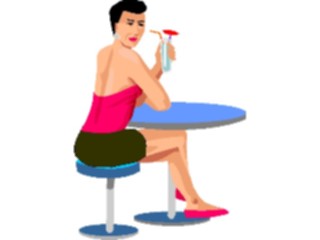 Sticker Custom Preview Image #101563 People General Womanat Cafe2