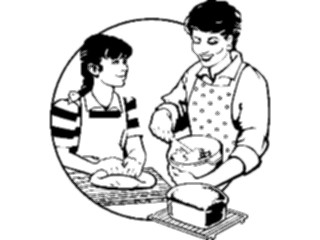 Sticker Custom Preview Image #101567 People General Woman Baking Bread