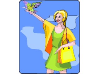 Sticker Custom Preview Image #101571 People General Woman Bird2