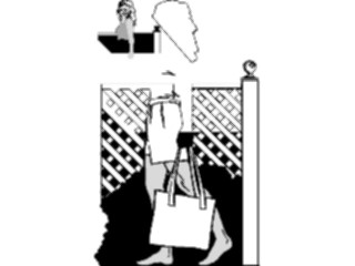 Sticker Custom Preview Image #101575 People General Womanby Fence
