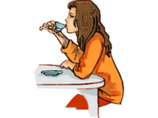 Sticker Custom Preview Image #101595 People General Woman Drinking1