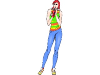 Sticker Custom Preview Image #101599 People General Woman Drinking5
