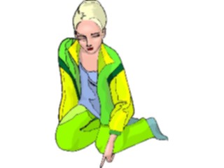 Sticker Custom Preview Image #101628 People General Womanin Chair2