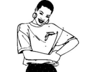 Sticker Custom Preview Image #101636 People General Womanin Dotted Shirt