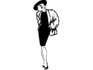 Sticker Custom Preview Image #101738 People General Womanin Fur Coat1