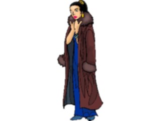 Sticker Custom Preview Image #101739 People General Womanin Fur Coat2