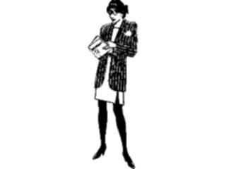 Sticker Custom Preview Image #101753 People General Womanin Pin Striped Suit