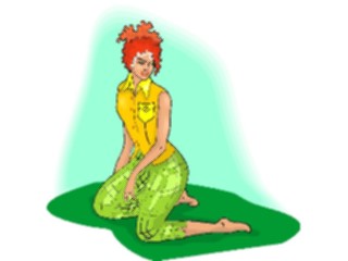 Sticker Custom Preview Image #101785 People General Woman Kneeling2